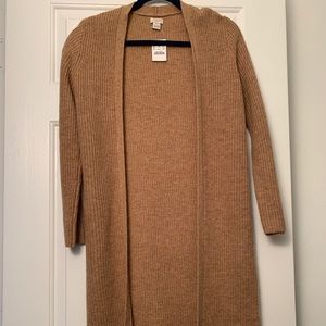 NWT J. Crew Ribbed Car Coat Sweater